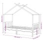 vidaXL Estructura de cama infantil y cajones madera pino gris 90x200cm vidaXL Estructura de cama infantil y cajones madera pino gris 90x200cm
