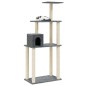 vidaXL Rascador para gatos con postes de sisal gris oscuro 147 cm vidaXL Rascador para gatos con postes de sisal gris oscuro 147 cm