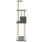 vidaXL Rascador para gatos con postes de sisal gris oscuro 147 cm vidaXL Rascador para gatos con postes de sisal gris oscuro 147 cm