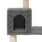 vidaXL Rascador para gatos con postes de sisal gris oscuro 147 cm vidaXL Rascador para gatos con postes de sisal gris oscuro 147 cm