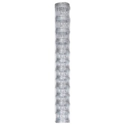 vidaXL Valla de jardín de acero galvanizado plateado 50 m 150 cm