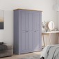 vidaXL Armario 3 puertas madera pino Panamá Range gris 118x50x171,5cm vidaXL Armario 3 puertas madera pino Panamá Range gris 118x50x171,5cm