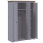vidaXL Armario 3 puertas madera pino Panamá Range gris 118x50x171,5cm vidaXL Armario 3 puertas madera pino Panamá Range gris 118x50x171,5cm