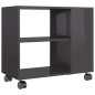 vidaXL Mesa auxiliar madera contrachapada gris brillante 70x35x55 cm vidaXL Mesa auxiliar madera contrachapada gris brillante 70x35x55 cm