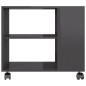 vidaXL Mesa auxiliar madera contrachapada gris brillante 70x35x55 cm vidaXL Mesa auxiliar madera contrachapada gris brillante 70x35x55 cm