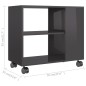 vidaXL Mesa auxiliar madera contrachapada gris brillante 70x35x55 cm vidaXL Mesa auxiliar madera contrachapada gris brillante 70x35x55 cm