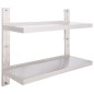 vidaXL Estantería pared flotante 2 niveles acero inoxidable 100x30 cm vidaXL Estantería pared flotante 2 niveles acero inoxidable 100x30 cm