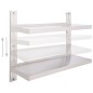 vidaXL Estantería pared flotante 2 niveles acero inoxidable 100x30 cm vidaXL Estantería pared flotante 2 niveles acero inoxidable 100x30 cm