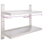 vidaXL Estantería pared flotante 2 niveles acero inoxidable 100x30 cm vidaXL Estantería pared flotante 2 niveles acero inoxidable 100x30 cm