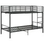 vidaXL Litera de metal negro 90x200 cm vidaXL Litera de metal negro 90x200 cm