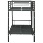 vidaXL Litera de metal negro 90x200 cm vidaXL Litera de metal negro 90x200 cm