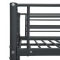 vidaXL Litera de metal negro 90x200 cm vidaXL Litera de metal negro 90x200 cm