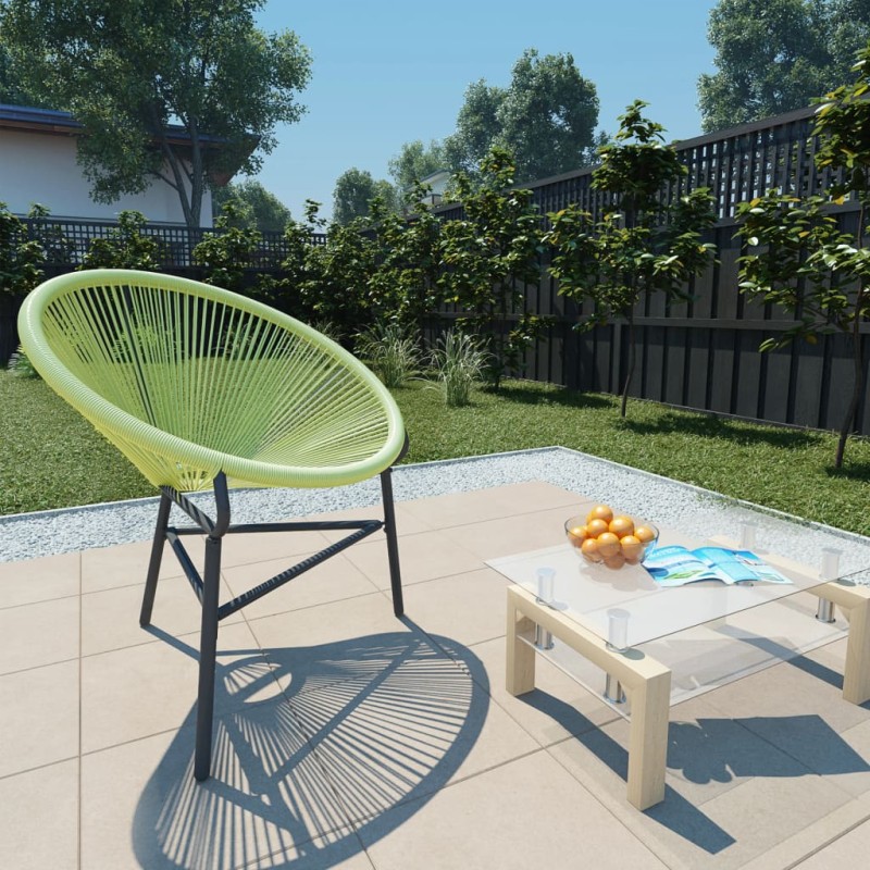 vidaXL Silla de jardín Acapulco ratán sintético verde vidaXL Silla de jardín Acapulco ratán sintético verde
