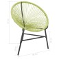 vidaXL Silla de jardín Acapulco ratán sintético verde vidaXL Silla de jardín Acapulco ratán sintético verde