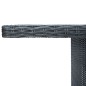 vidaXL Mesa de jardín de ratán sintético y vidrio templado gris oscuro vidaXL Mesa de jardín de ratán sintético y vidrio templado gris oscuro