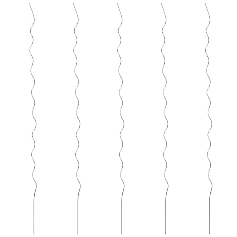 vidaXL Soporte para planta espiral 5 unidades 110 cm acero galvanizado vidaXL Soporte para planta espiral 5 unidades 110 cm acero galvanizado