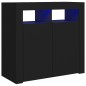 vidaXL Aparador con luces LED negro 80x35x75 cm vidaXL Aparador con luces LED negro 80x35x75 cm