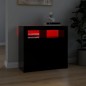 vidaXL Aparador con luces LED negro 80x35x75 cm vidaXL Aparador con luces LED negro 80x35x75 cm