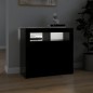 vidaXL Aparador con luces LED negro 80x35x75 cm vidaXL Aparador con luces LED negro 80x35x75 cm