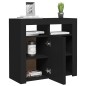 vidaXL Aparador con luces LED negro 80x35x75 cm vidaXL Aparador con luces LED negro 80x35x75 cm