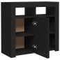 vidaXL Aparador con luces LED negro 80x35x75 cm vidaXL Aparador con luces LED negro 80x35x75 cm