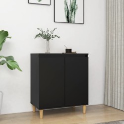 vidaXL Aparador con patas madera contrachapada negro 60x35x70 cm