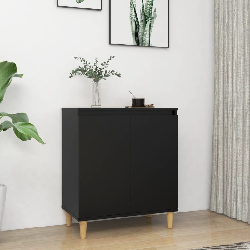 vidaXL Aparador con patas madera contrachapada negro 60x35x70 cm vidaXL Aparador con patas madera contrachapada negro 60x35x70 cm