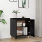 vidaXL Aparador con patas madera contrachapada negro 60x35x70 cm vidaXL Aparador con patas madera contrachapada negro 60x35x70 cm
