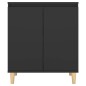 vidaXL Aparador con patas madera contrachapada negro 60x35x70 cm vidaXL Aparador con patas madera contrachapada negro 60x35x70 cm
