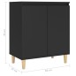 vidaXL Aparador con patas madera contrachapada negro 60x35x70 cm vidaXL Aparador con patas madera contrachapada negro 60x35x70 cm
