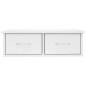 vidaXL Estante cajones pared contrachapada blanco brillo 60x26x18,5cm