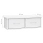 vidaXL Estante cajones pared contrachapada blanco brillo 60x26x18,5cm