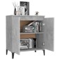 vidaXL Aparador de madera contrachapada gris hormigón 60x35x70 cm vidaXL Aparador de madera contrachapada gris hormigón 60x35x70 cm