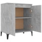 vidaXL Aparador de madera contrachapada gris hormigón 60x35x70 cm vidaXL Aparador de madera contrachapada gris hormigón 60x35x70 cm