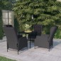 vidaXL Juego de comedor de jardín 5 piezas gris oscuro vidaXL Juego de comedor de jardín 5 piezas gris oscuro