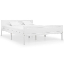 vidaXL Estructura de cama de madera maciza de pino blanca 120x200 cm