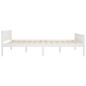 vidaXL Estructura de cama de madera maciza de pino blanca 120x200 cm vidaXL Estructura de cama de madera maciza de pino blanca 120x200 cm