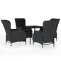 vidaXL Juego de comedor de jardín 5 piezas gris oscuro vidaXL Juego de comedor de jardín 5 piezas gris oscuro