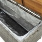vidaXL Banco de almacenamiento de jardín ratán sintético gris 120 cm vidaXL Banco de almacenamiento de jardín ratán sintético gris 120 cm
