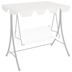 vidaXL Dosel de repuesto columpio de jardín blanco 188/168x145/110 cm