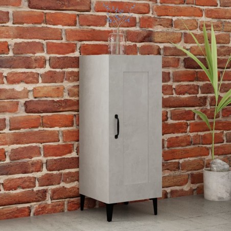 vidaXL Aparador de madera contrachapada gris hormigón 34,5x34x90 cm