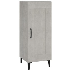 vidaXL Aparador de madera contrachapada gris hormigón 34,5x34x90 cm