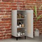 vidaXL Aparador de madera contrachapada gris hormigón 34,5x34x90 cm vidaXL Aparador de madera contrachapada gris hormigón 34,5x34x90 cm