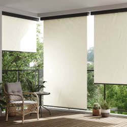 vidaXL Toldo lateral de balcón color crema 165x250 cm