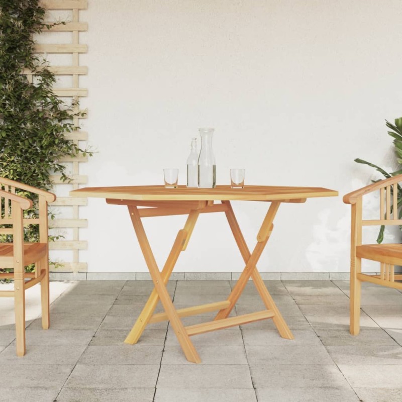 vidaXL Mesa de jardín plegable madera maciza de teca 120x120x75 cm vidaXL Mesa de jardín plegable madera maciza de teca 120x120x75 cm