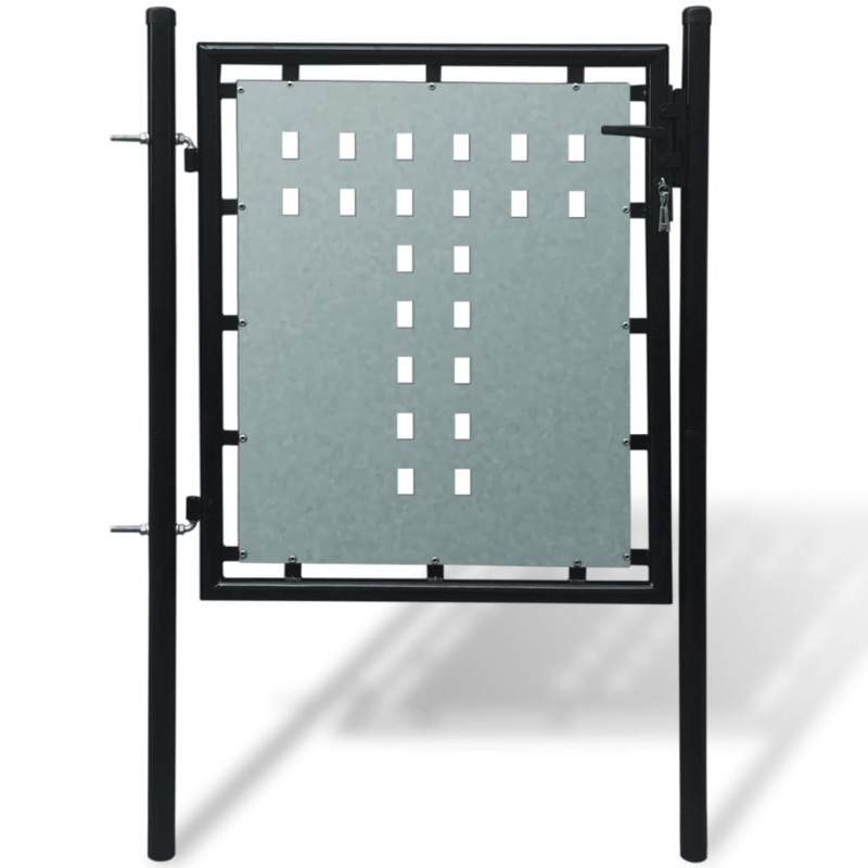 vidaXL Puerta de valla de jardín negra 100x150 cm vidaXL Puerta de valla de jardín negra 100x150 cm