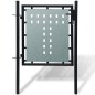 vidaXL Puerta de valla de jardín negra 100x150 cm vidaXL Puerta de valla de jardín negra 100x150 cm