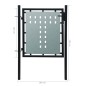 vidaXL Puerta de valla de jardín negra 100x150 cm vidaXL Puerta de valla de jardín negra 100x150 cm