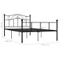 vidaXL Estructura de cama de metal negro 140x200 cm vidaXL Estructura de cama de metal negro 140x200 cm