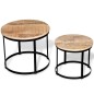 vidaXL Set de mesa de centro redondas 2 uds madera de mango 40/50 cm vidaXL Set de mesa de centro redondas 2 uds madera de mango 40/50 cm